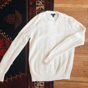 💗BR Merino/Alpaca Cream Sweater sz L